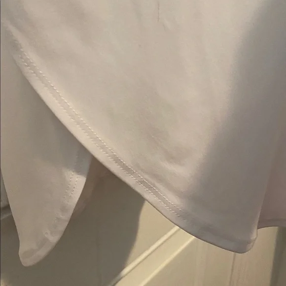 Susan Graver Modern Essentials Liquid Knit Elbow Sleeve Tunic Top White M New - Picture 5 of 9